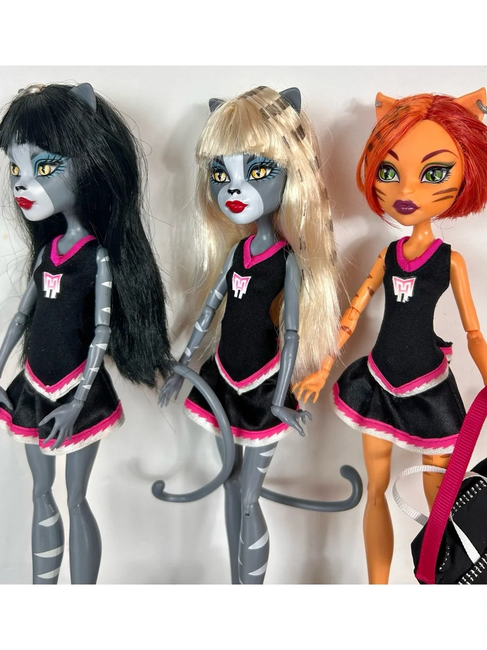 Monster High Fearleading Werecat Sisters 3 Toralei, Meowlody Purrsephone